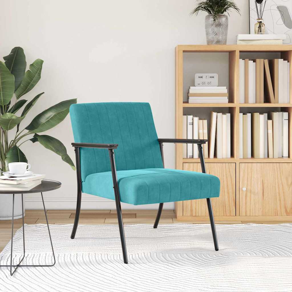Fauteuil Turquoise 59 x 75 x 78 cm Fluweel