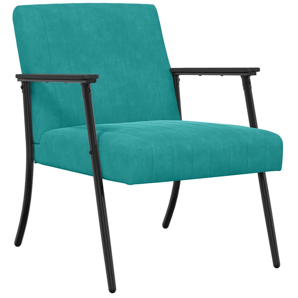 Fauteuil Turquoise 59 x 75 x 78 cm Fluweel