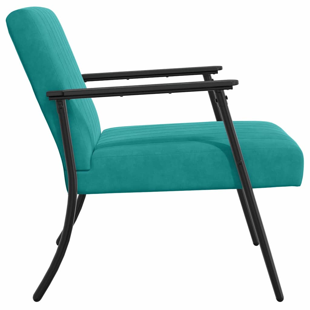 Fauteuil Turquoise 59 x 75 x 78 cm Fluweel