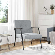 Fauteuil lichtgrijs 59x75x78 cm stof