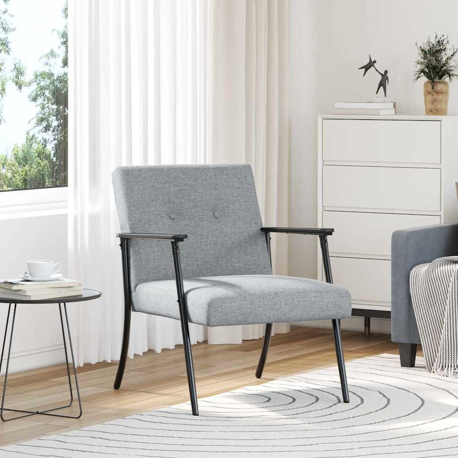 Fauteuil Lichtgrijs 59 x 75 x 78 cm Stof