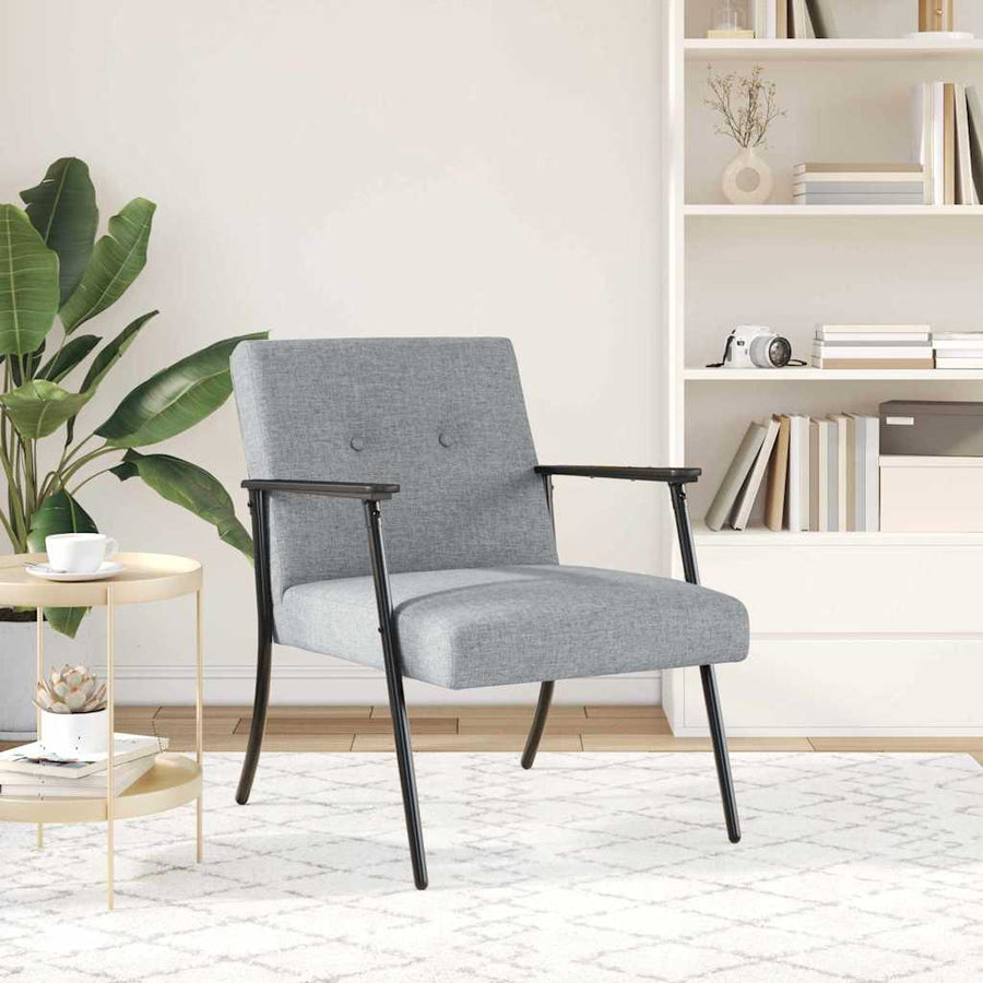 Fauteuil Lichtgrijs 59 x 75 x 78 cm Stof