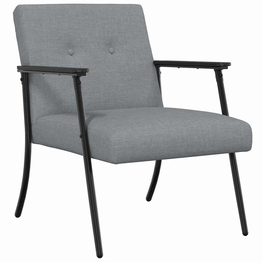 Fauteuil Lichtgrijs 59 x 75 x 78 cm Stof