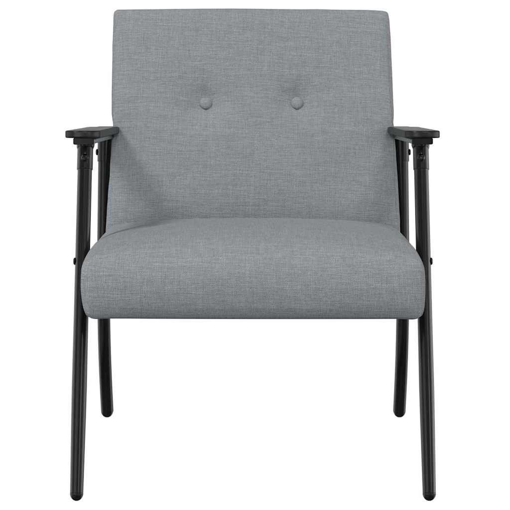 Fauteuil Lichtgrijs 59 x 75 x 78 cm Stof