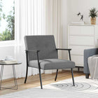Fauteuil donkergrijs 59x75x78 cm stof