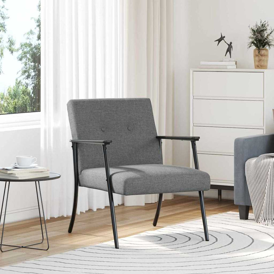 Fauteuil Donkergrijs 59 x 75 x 78 cm Stof