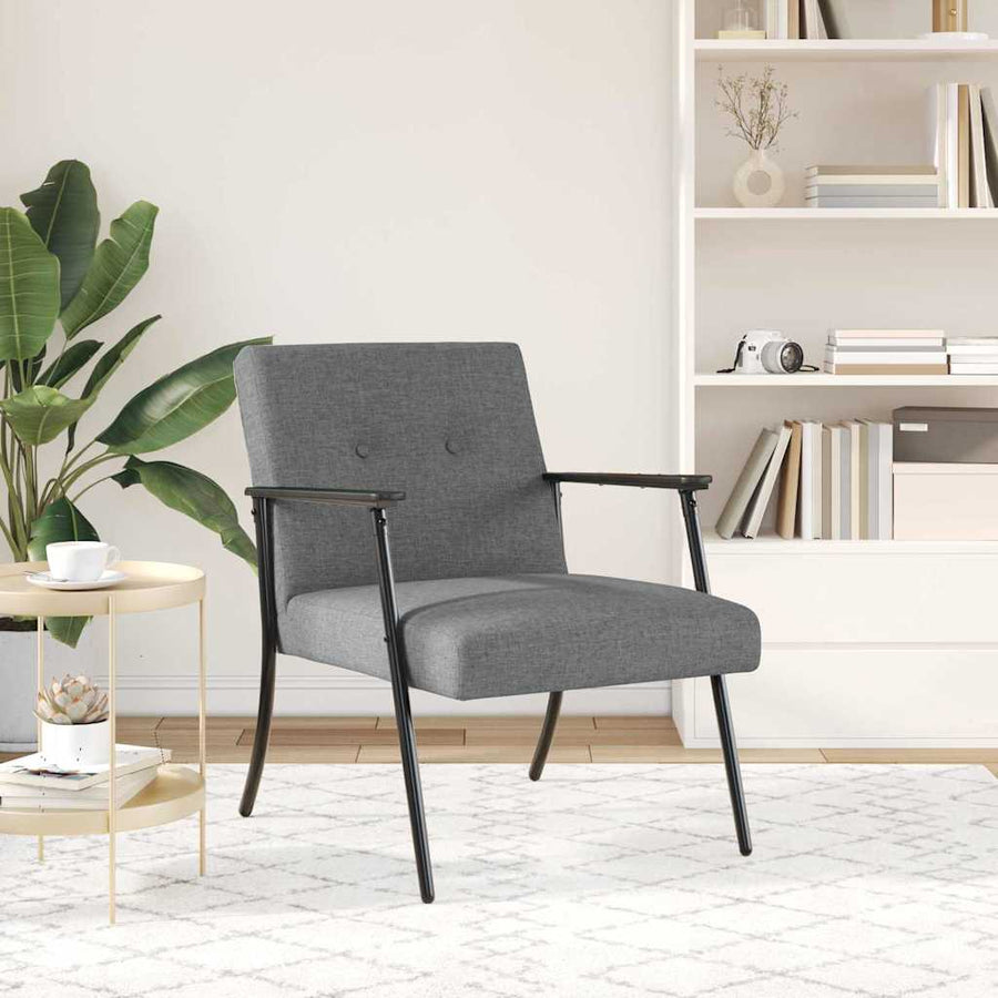 Fauteuil Donkergrijs 59 x 75 x 78 cm Stof