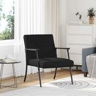 Fauteuil zwart 59x75x78 cm stof