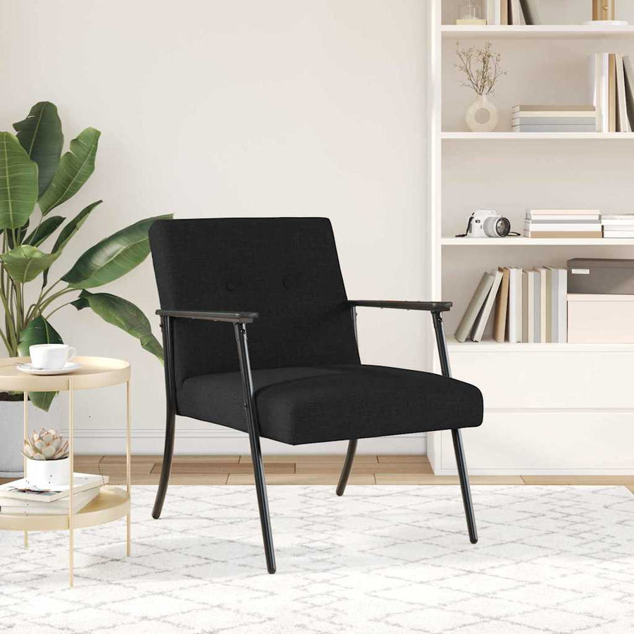 Fauteuil Zwart 59 x 75 x 78 cm Stof