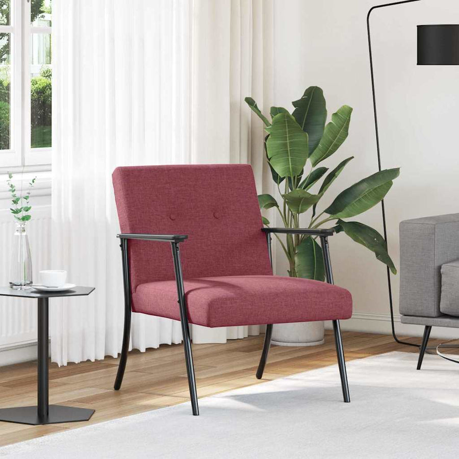 Fauteuil Wijnrood 59 x 75 x 78 cm Stof