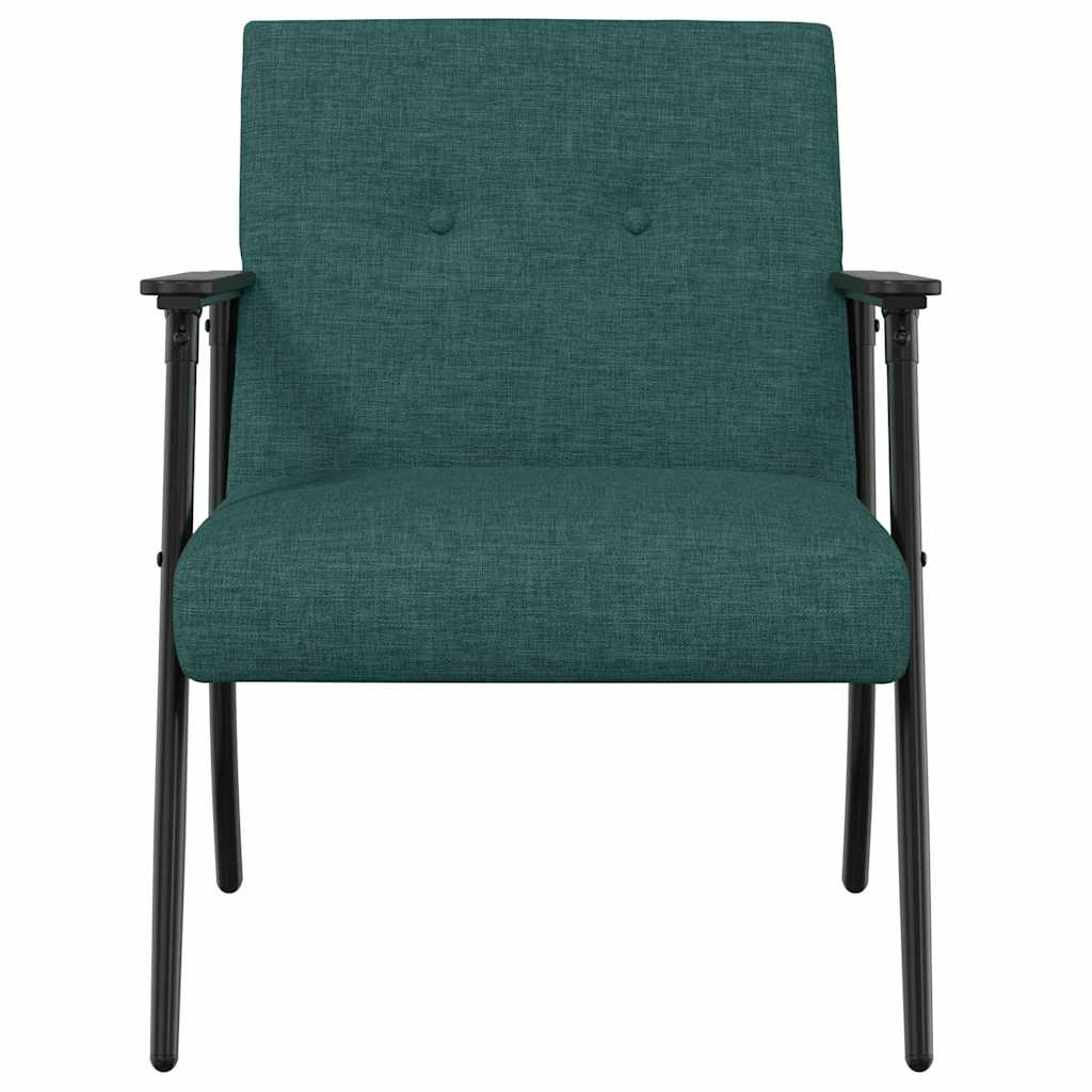 Fauteuil Donkergroen 59 x 75 x 78 cm Stof