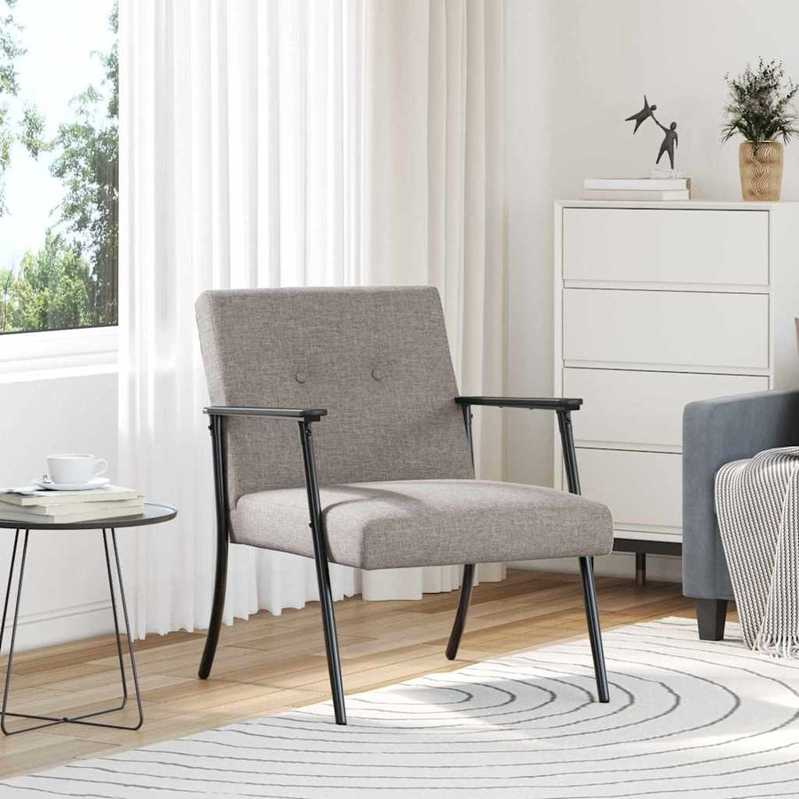 Fauteuil Taupe 59 x 75 x 78 cm Stof