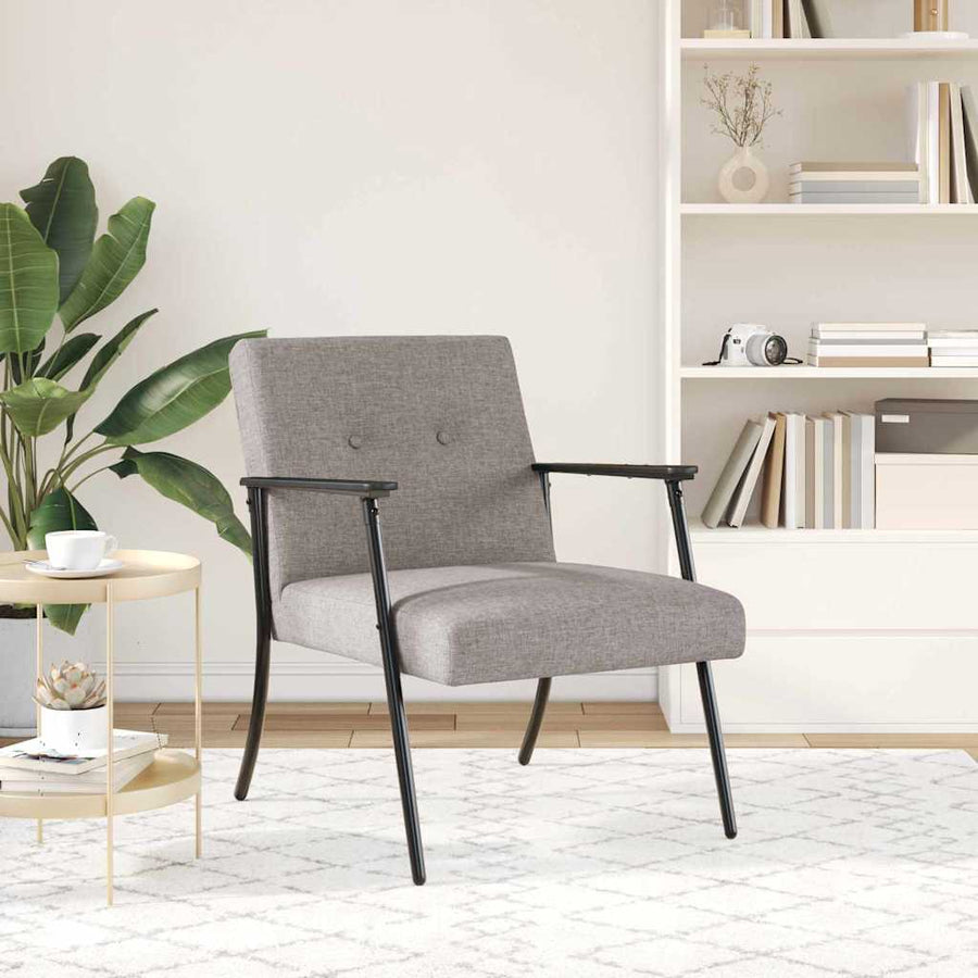 Fauteuil Taupe 59 x 75 x 78 cm Stof