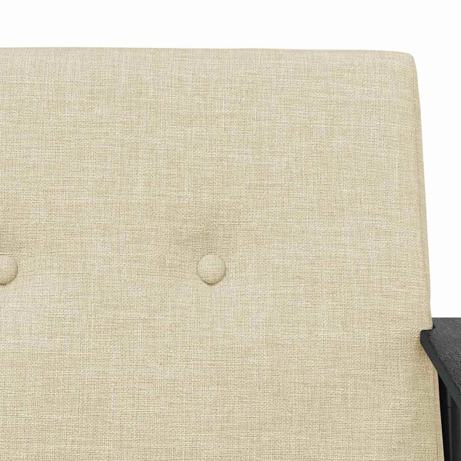 Fauteuil Crème 59 x 75 x 78 cm Stof