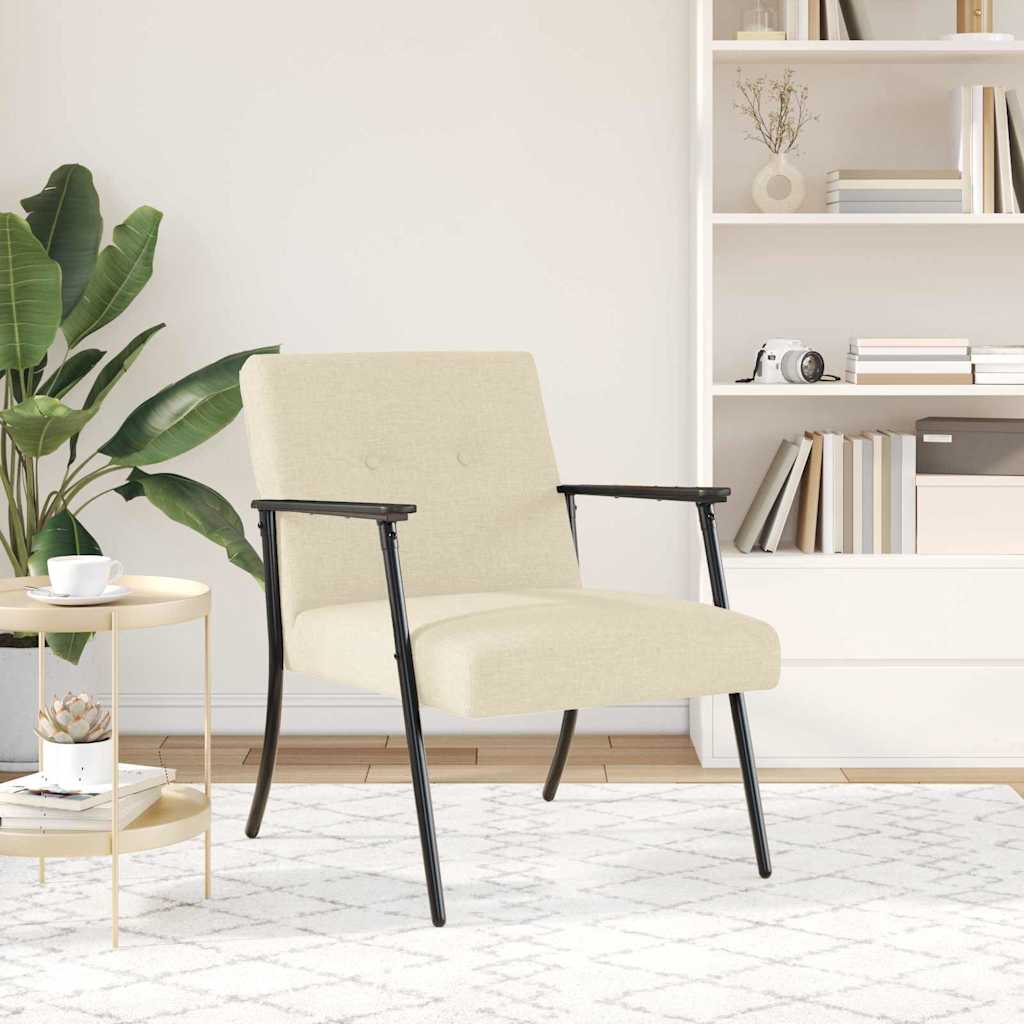 Fauteuil Crème 59 x 75 x 78 cm Stof