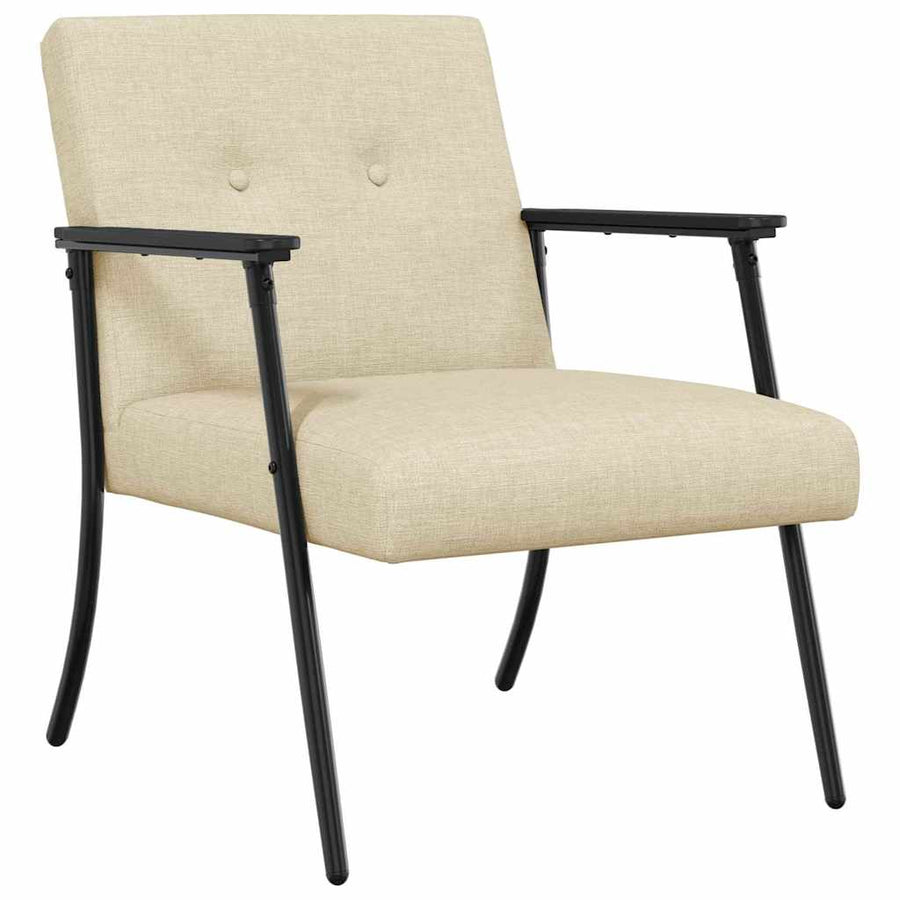 Fauteuil Crème 59 x 75 x 78 cm Stof