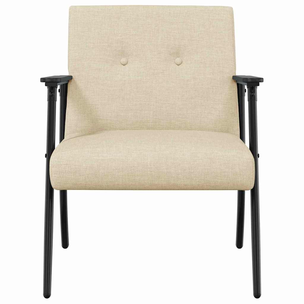 Fauteuil Crème 59 x 75 x 78 cm Stof