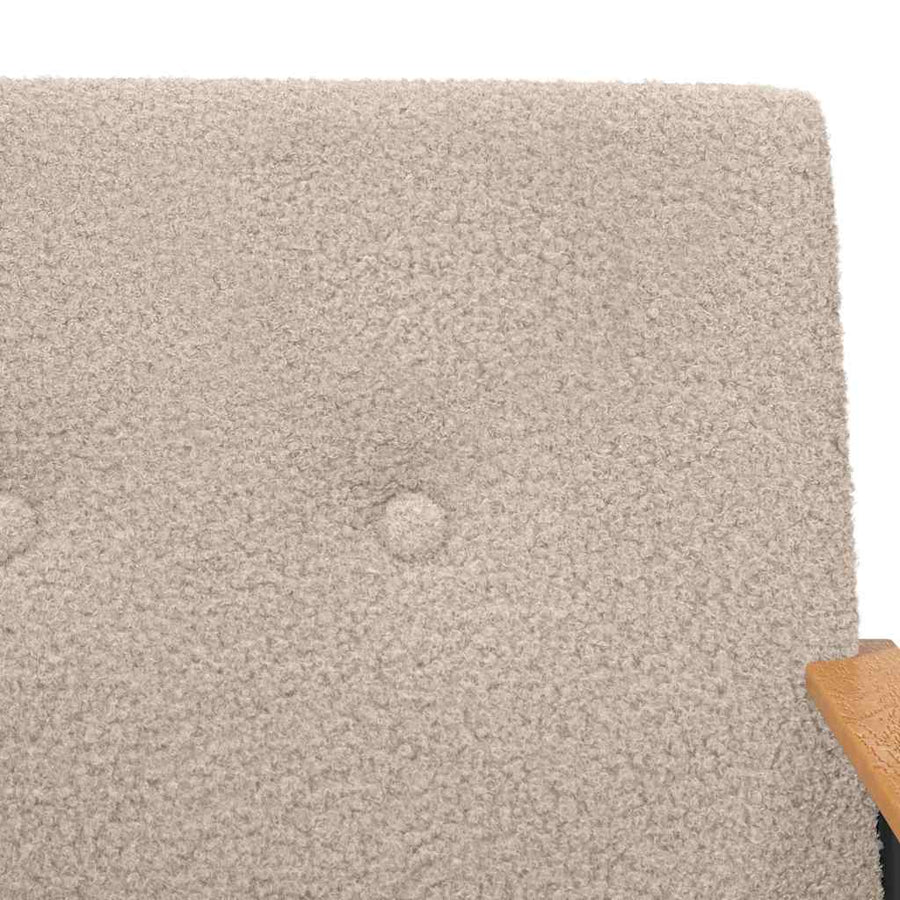 Fauteuil Lichtgrijs 59 x 75 x 78 cm Krullend Wol-achtig Stof
