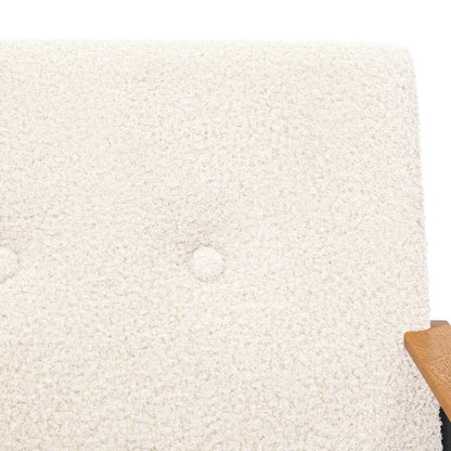 Fauteuil Crème 59 x 75 x 78 cm Krullend Wol-achtig Stof