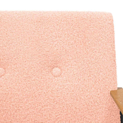 Fauteuil Roze 59 x 75 x 78 cm Krullend Wol-achtig Stof