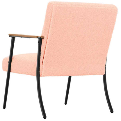Fauteuil Roze 59 x 75 x 78 cm Krullend Wol-achtig Stof
