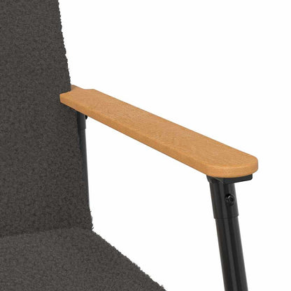 Fauteuil Donkergrijs 59 x 75 x 78 cm Krullend Wol-achtig Stof