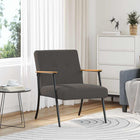 Fauteuil donkergrijs 59x75x78 cm wol-achtig stof