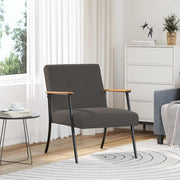 Fauteuil donkergrijs 59x75x78 cm wol-achtig stof