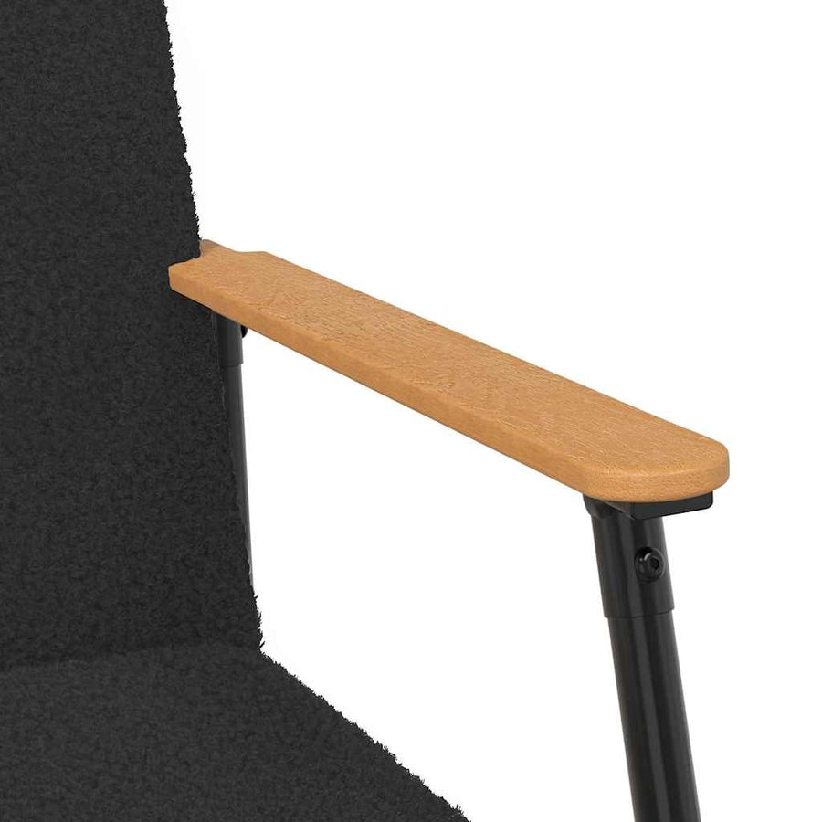 Fauteuil Zwart 59 x 75 x 78 cm Krullend Wol-achtig Stof
