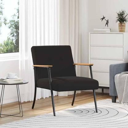 Fauteuil Zwart 59 x 75 x 78 cm Krullend Wol-achtig Stof