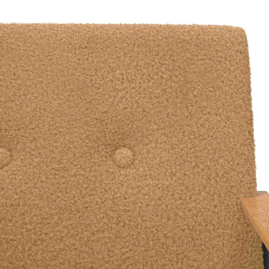 Fauteuil Beige 59 x 75 x 78 cm Krullend Wol-achtig Stof