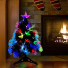 Artificial Christmas tree with 50 LEDs and stand Green 64 cm PVC
