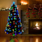 Artificial Christmas tree with 120 LEDs with stand Green 120 cm PVC