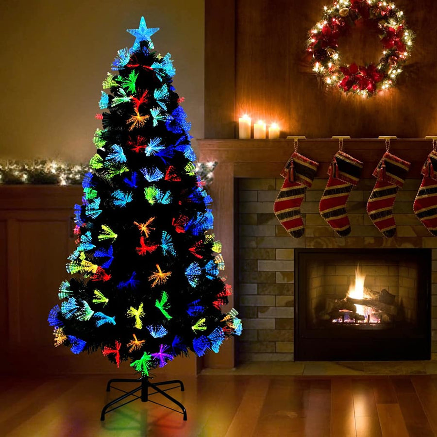 Kunstkerstboom met decoratieve touwlichten Groen 150 cm PVC