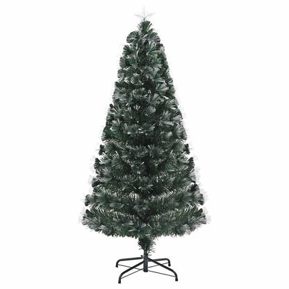 Kunstkerstboom met decoratieve touwlichten Groen 150 cm PVC