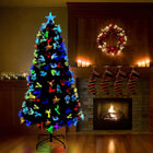 Artificial Christmas Tree with 210 LED with Stand Green 180 cm PVC