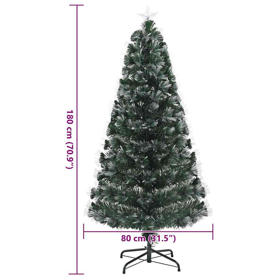 Kunstkerstboom met decoratieve touwlichten Groen 180 cm PVC