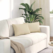 Bankkussens crème 50x30 cm set van 2