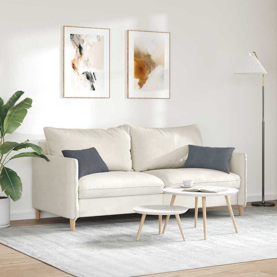 Sofa Kussens 2 pcs Donkergrijs 50 x 30 cm Katoen Stof