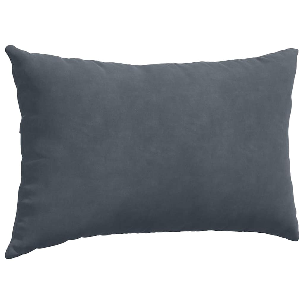 Sofa Kussens 2 pcs Donkergrijs 50 x 30 cm Katoen Stof