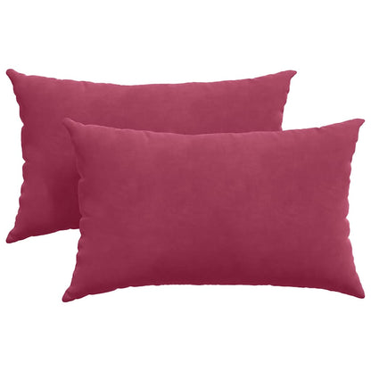 Sofa Kussens 2 pcs Wijnrood 50 x 30 cm Katoen Stof