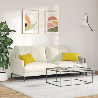 Sofa Kussens 2 pcs Geel 50 x 30 cm Katoen Stof