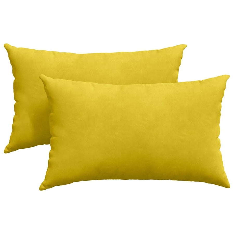 Sofa Kussens 2 pcs Geel 50 x 30 cm Katoen Stof