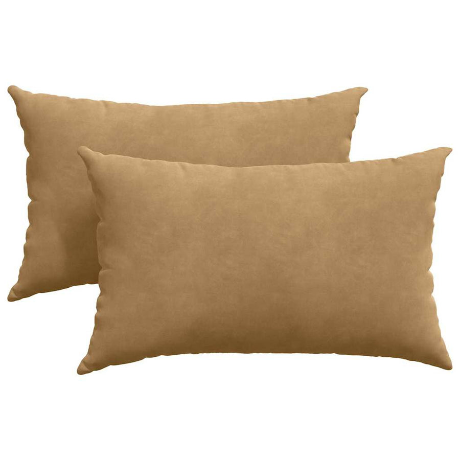 Sofa Kussens 2 pcs Bruin 50 x 30 cm Katoen Stof