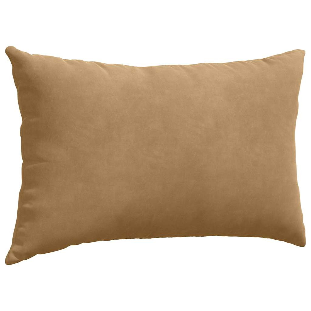 Sofa Kussens 2 pcs Bruin 50 x 30 cm Katoen Stof