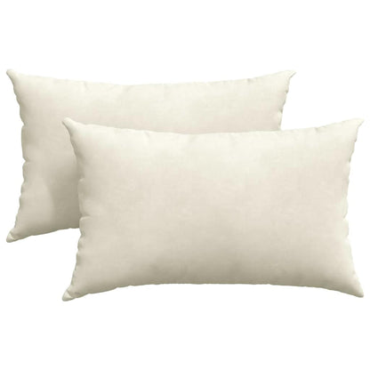 Sofa Kussens 2 pcs Crème 50 x 30 cm Katoen Stof
