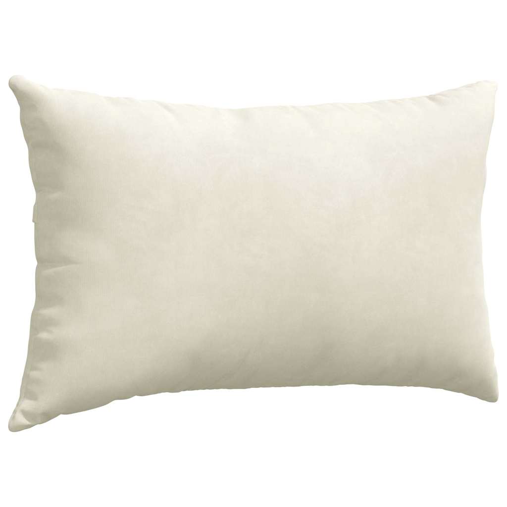 Sofa Kussens 2 pcs Crème 50 x 30 cm Katoen Stof