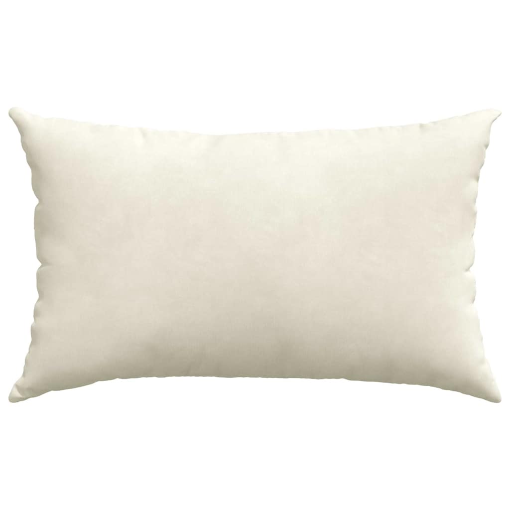 Sofa Kussens 2 pcs Crème 50 x 30 cm Katoen Stof
