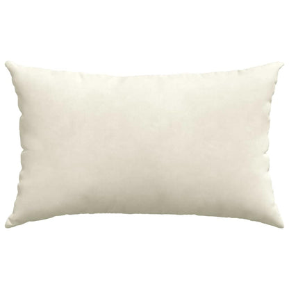 Sofa Kussens 2 pcs Crème 50 x 30 cm Katoen Stof