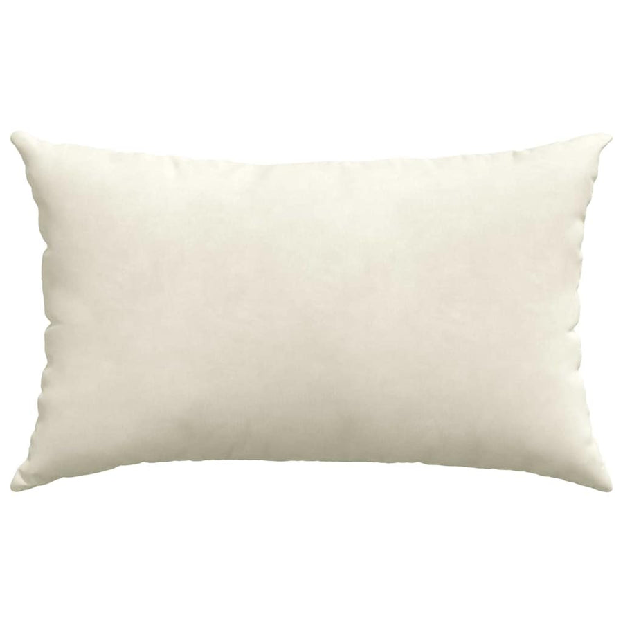 Sofa Kussens 2 pcs Crème 50 x 30 cm Katoen Stof